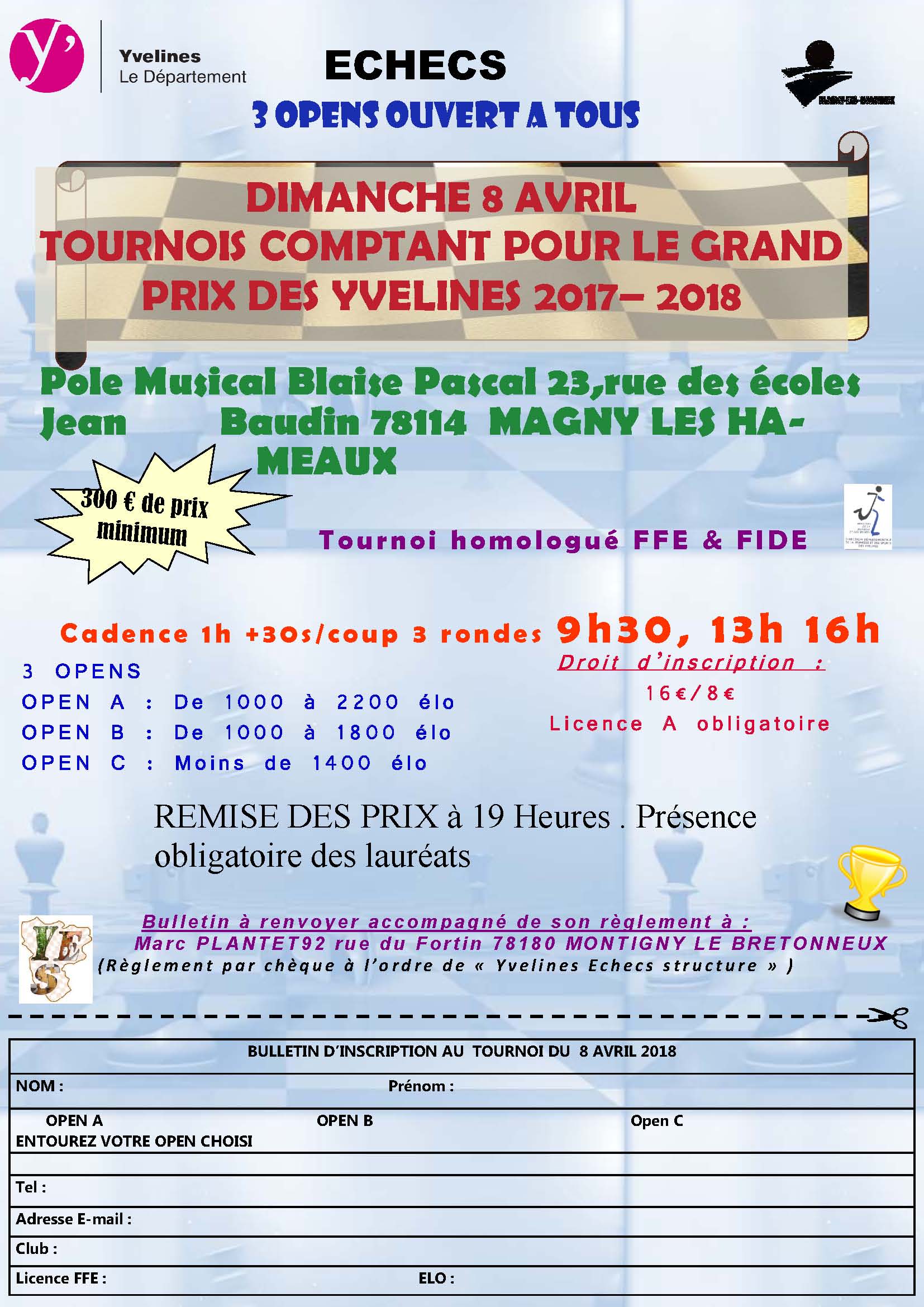 OPEN du 8 AVRIL 2018